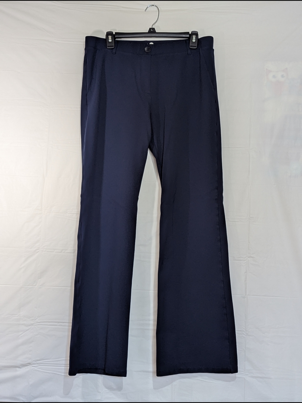 Betabrand Dress Pant Yoga Pants XL Long Navy Bootcut Stretch Work Career